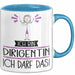 Geschenk für Dirigentin Tasse Lustige Geschenkidee Geburtstag Ich Bin Dirigentin Ich Darf Das Blau Trendation