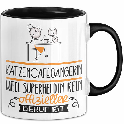 Katzencafégängerin Geschenk Tasse Lustiger Spruch Katzencafégängerin Weil Superheldin Kein Offizieller Beruf Ist Geschenkidee Trendation