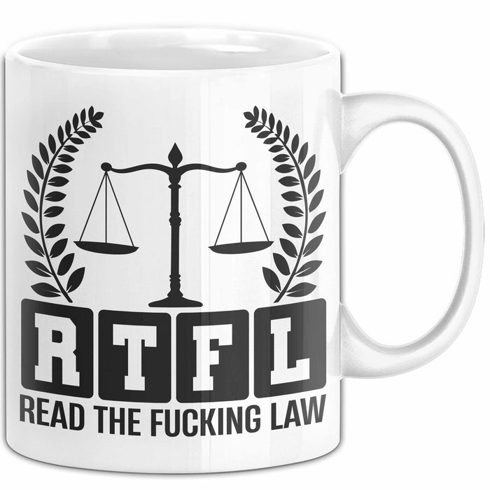 Richter Tasse Geschenk Rtfl Read The Fuc*** Law Jurist Geschenkidee Becher Weiß Trendation