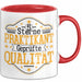 Praktikant Tasse Geschenk Für Praktikanten Kaffee-Becher Geschenkidee Geprüfte Qualität Rot Trendation