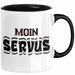 München Servus Tasse Geschenk Heimat Münchener Geschenkidee Kaffee-Becher Bayern Servus Schwarz Trendation