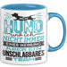 Hund Tasse Geschenk Spruch Lustig Mein Hund Und Ich Team Blau Trendation