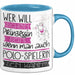 Polo-Spielerin Tasse Geschenk Spruch Wer Will Schon Prinzessin Sein Wenn Man Auch Polo-Spielerin Sein Kann Blau Trendation
