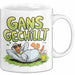 Sarkastische Gans Tasse Geschenkidee Total Entspannt Weiß Trendation