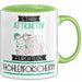 Höhlenforscherin Tasse Geschenk Becher Stark Attraktiv Furchtlos Höhlenforscherin Lustige Geschenkidee Grün Trendation