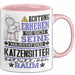 Katzensitter Geschenk Tasse Lustiger Spruch Erheben Sie Sich Der Katzensitter Betritt den Raum Rosa Trendation