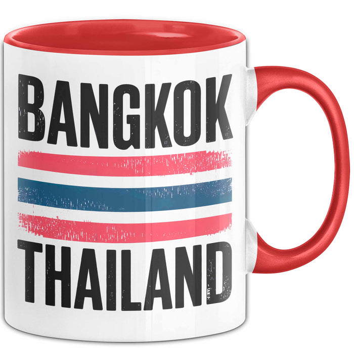 Bangkok Thailand Tasse Geschenk Lustige Geschenkidee Spruch Rot Trendation