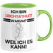 Leichtathlet Geschenk Tasse Lustiger Spruch Ich Bin Leichtathlet Warum Weil Ich Es Kann Geschenkidee Bester Leichtathlet Geburtstag Kaffee-Becher Grün Trendation