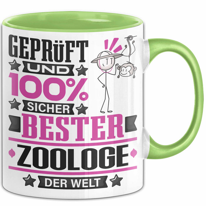 Zoologe Geschenk Lustiger Spruch für Zoologe Geschenkidee Bester Zoologe Der Welt Grün Trendation