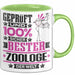 Zoologe Geschenk Lustiger Spruch für Zoologe Geschenkidee Bester Zoologe Der Welt Grün Trendation
