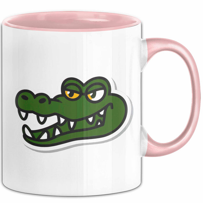 Krokodil Tier Tasse Geschenk Lustige Geschenkidee Spruch Rosa Trendation