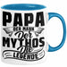 Papa Der Mann Der Mythos Die Legende Tasse Vatertag Spruch Bester Papa Geschenkidee Vater Blau Trendation