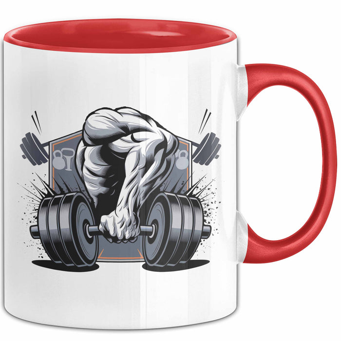 Fitness Enthusiast Tasse Geschenkidee für Fitnessliebhaber Rot Trendation