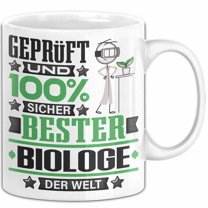 Biologe Geschenk Lustiger Spruch für Biologe Geschenkidee Bester Biologe Der Welt Weiß Trendation