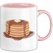Pfannkuchen Süchtiger Tasse Geschenkidee für Morgen Stapel Rosa Trendation