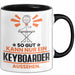 Keyboarder Geschenk Tasse So Gut Kann Nur Ein Keyboarder Aussehen Geschenkidee Kaffee-Becher Schwarz Trendation