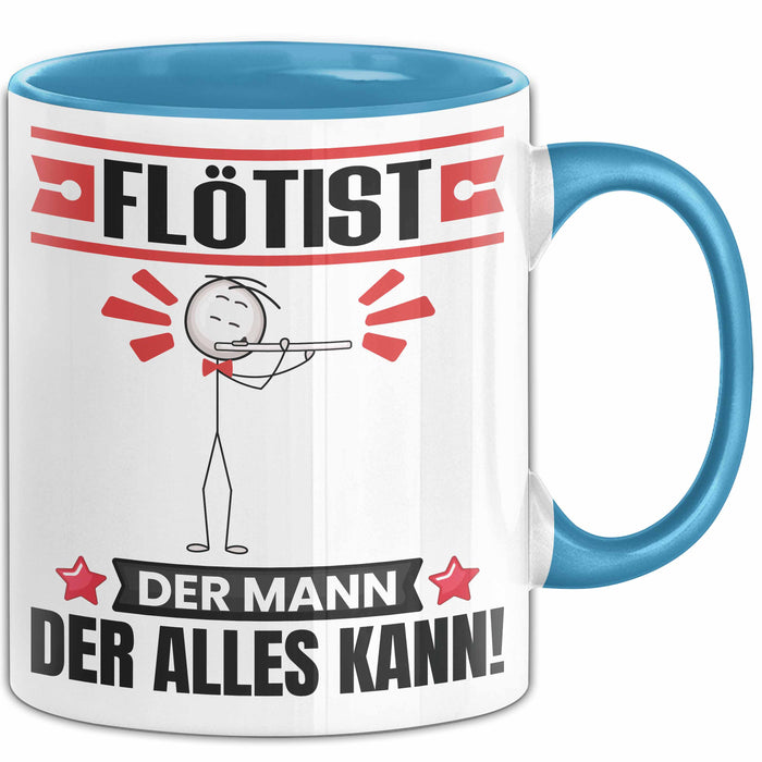 Flötist Tasse Geschenk für Flötist Der Mann Der Alles Kann Geschenkidee zum Geburtstag Blau Trendation