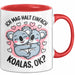 Koala Tierliebhaber Tasse Geschenk Lustige Geschenkidee Spruch Ich Mag Halt Einfach Koalas Ok Rot Trendation