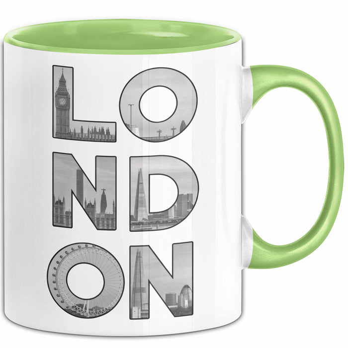 England London Tasse Geschenk Lustige Geschenkidee Spruch Grün Trendation