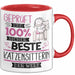 Beste Katzensitterin Der Welt Tasse Geschenk für Eine Katzensitterin Geprüft Und Sicher Geschenkidee Geburtstag Weihnachten Rot Trendation