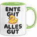 Quietscheente Tier Tasse Geschenk Lustige Geschenkidee Spruch Ente Gut Alles Gut Grün Trendation