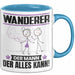 Wanderer Tasse Geschenk für Wanderer Der Mann Der Alles Kann Geschenkidee zum Geburtstag Blau Trendation
