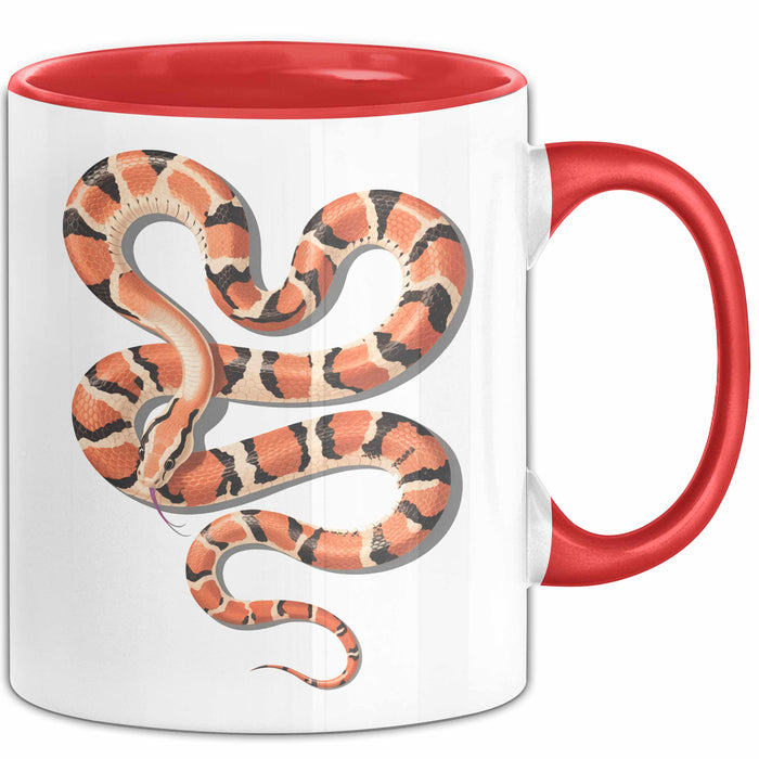 Reptil Schlange Tier Tasse Geschenk Lustige Geschenkidee Spruch Rot Trendation
