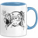 Anime Manga Mädchen Tasse Geschenk Lustige Geschenkidee Blau Trendation