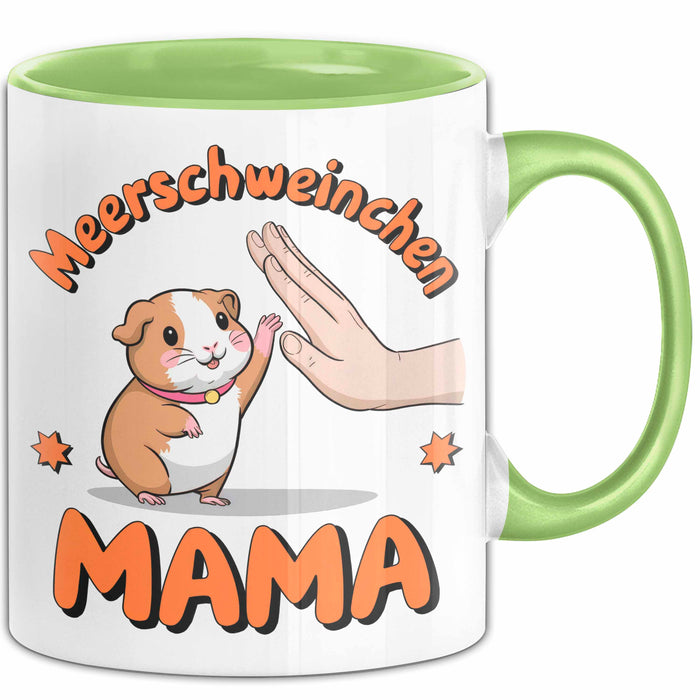 Meerschweinchen Tierliebhaber Tasse Geschenk Lustige Geschenkidee Spruch Meerschweinchen Mama Grün Trendation