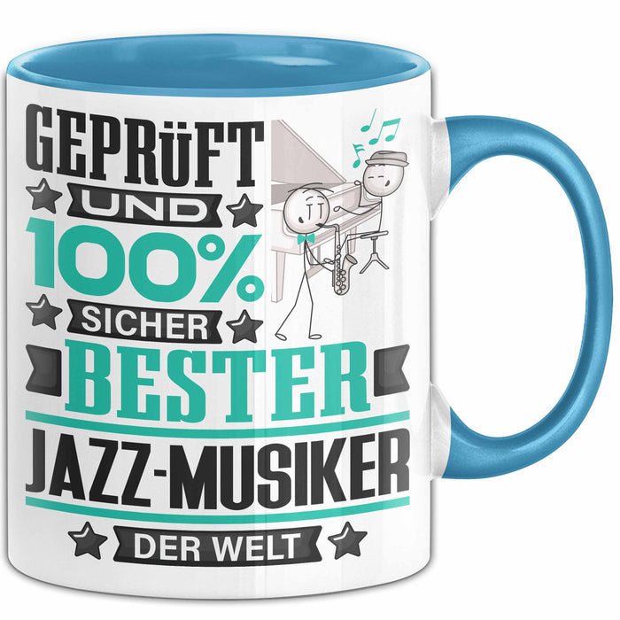 Jazz-Musiker Geschenk Lustiger Spruch für Jazz-Musiker Geschenkidee Bester Jazz-Musiker Der Welt Blau Trendation