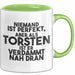 Torsten Tasse Niemand Ist Perfekt, Torsten Ist Nah Dran Geschenk Grün Trendation