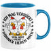 Hühner Tasse Geschenk Hühnerflüsterin Huhn Geschenkidee Kaffee-Becher Landwirt Bauer Landiwrtin Blau Trendation