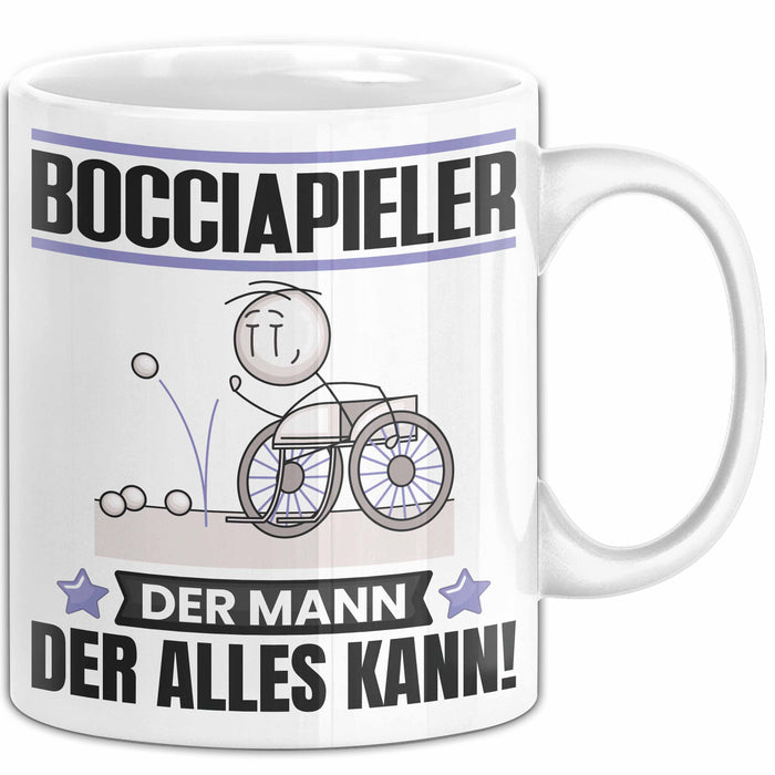 Bocciapieler Tasse Geschenk für Bocciapieler Der Mann Der Alles Kann Geschenkidee zum Geburtstag Weiß Trendation