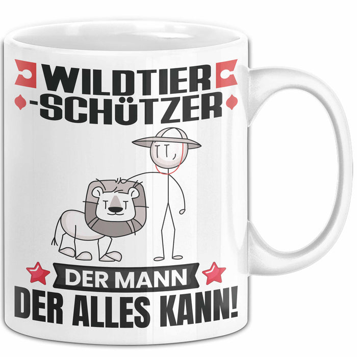 Wildtierschützer Tasse Geschenk für Wildtierschützer Der Mann Der Alles Kann Geschenkidee zum Geburtstag Weiß Trendation