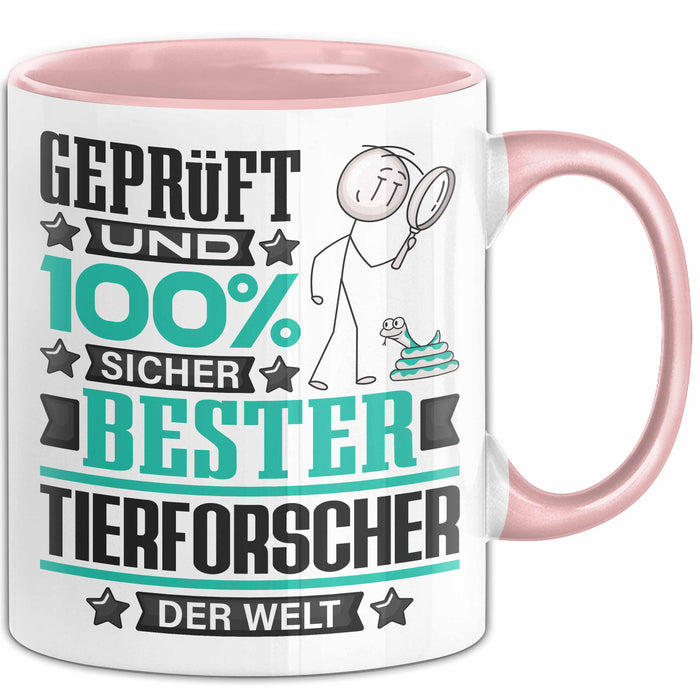 Tierforscher Geschenk Lustiger Spruch für Tierforscher Geschenkidee Bester Tierforscher Der Welt Rosa Trendation
