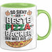 Pizzabäcker Tasse Geschenk Bester Pizzabäcker für Koch Grün Trendation