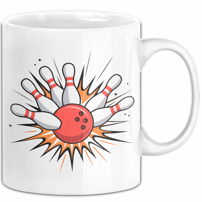 Bowling Fan Tasse Geschenkidee für Kegelzerstörer Weiß Trendation