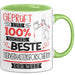 Beste Tierverhaltensforscherin Der Welt Tasse Geschenk für Eine Tierverhaltensforscherin Geprüft Und Sicher Geschenkidee Geburtstag Weihnachten Grün Trendation