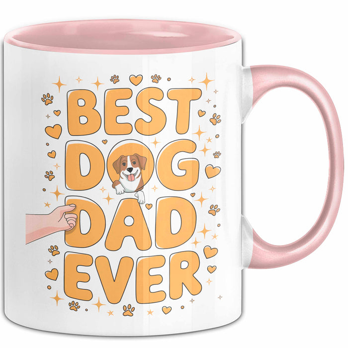 Hunde Papa Tasse Geschenk Lustige Geschenkidee Spruch Für Hunde Eltern Rosa Trendation