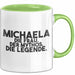 Michaela Tasse Michaela – Die Frau. Der Mythos. Die Legende. Geschenk Grün Trendation