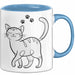 Katzen Tierliebhaber Tasse Geschenk Lustige Geschenkidee Spruch Blau Trendation