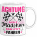 Führerschein Bestanden Geschenk Tasse Bestandener Führerschein Achtung Dieses Mädchen Darf Jetzt Fahren Fahrschule Kaffee-Becher Weiß Trendation