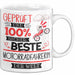 Beste Motorradfahrerin Der Welt Tasse Geschenk für Eine Motorradfahrerin Geprüft Und Sicher Geschenkidee Geburtstag Weihnachten Weiß Trendation