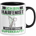 Harfenist Tasse Geschenk für Harfenist Geburtstag Lustiger Spruch Kaffee-Becher Was Ist Deine Superkraft Schwarz Trendation