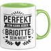 Brigitte Tasse Geschenk Perfekt Sein Kann Jeder Geschenkidee Geburtstag Grün Trendation