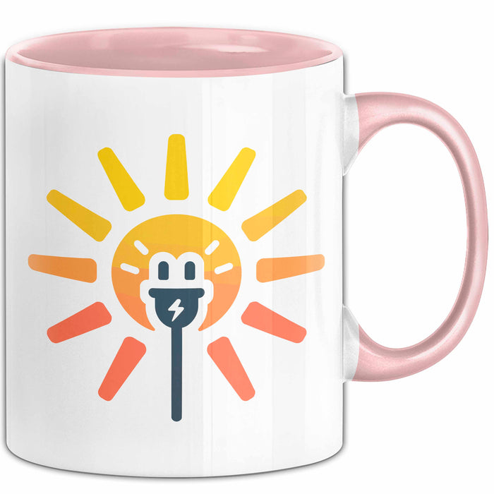 Solarenergie Fan Tasse Geschenkidee für Erneuerbare Energie Rosa Trendation