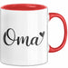 Oma Großmutter Tasse Becher Geschenk Lustige Geschenkidee Spruch Oma Rot Trendation