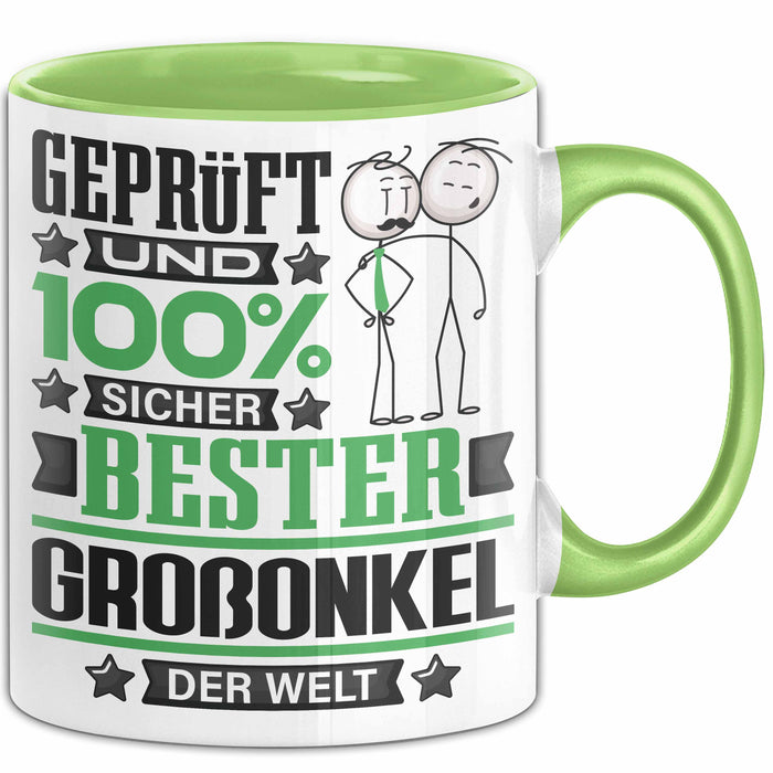 Großonkel Geschenk Lustiger Spruch für Großonkel Geschenkidee Bester Großonkel Der Welt Grün Trendation