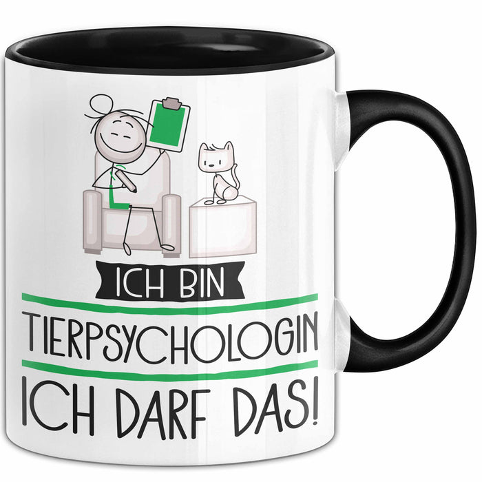 Geschenk für Tierpsychologin Tasse Lustige Geschenkidee Geburtstag Ich Bin Tierpsychologin Ich Darf Das Trendation