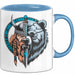 Nordischer Krieger Wikingerbär Tasse Geschenk Lustige Geschenkidee Spruch Blau Trendation